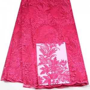 Tela bordada 3d del cordón del vestido nupcial caliente de la venta para las mujeres