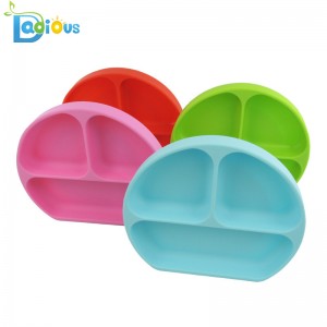 Producto caliente Placa antideslizante para niños pequeños de silicona Placa de succión para bebés no tóxica Placa de succión con silicona no tóxica