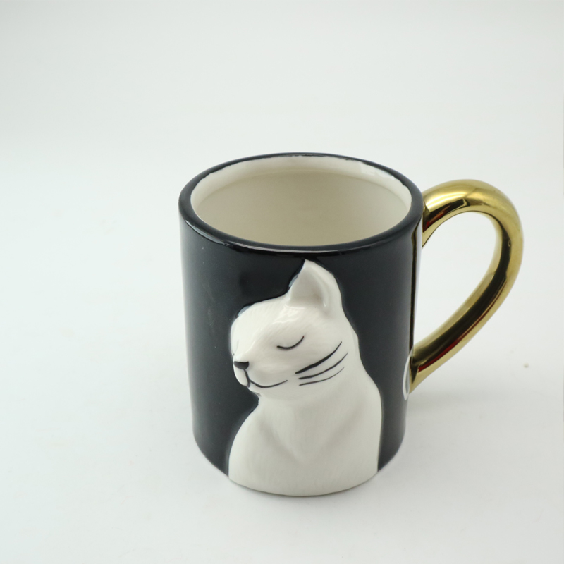 Taza de cerámica personalizada de la taza de cerámica de la ballena 3D para la bebida Animal Cup Holiday Gifts