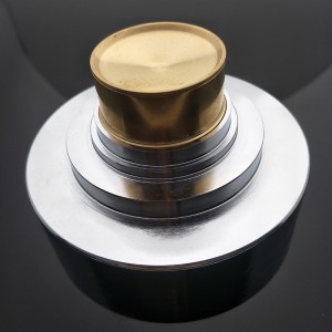 Cuarto de baño latón piso redondo ducha oculta desagüe