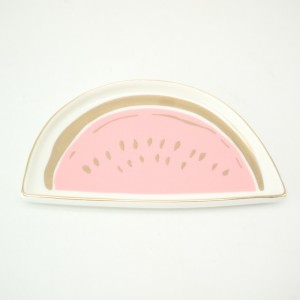 Placa de joyería de cerámica Anillo de joyería de niña Placa de almacenamiento Plato de anillo de cerámica dorada