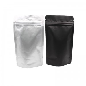 Bolsas de bolsa de aluminio autoportantes con frente transparente y bolsa transparente con cierre