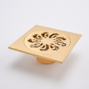 Trampa de drenaje de piso con sifón automático de níquel bronce