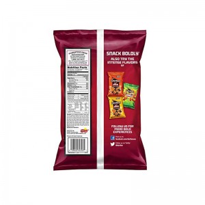 Sellado térmico de plástico laminado personalizado almohada forrada de plástico patata banana chip camiseta bolsa para alimentos