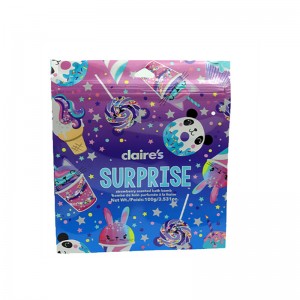 Sellado térmico forma personalizada impresión vívida ecológica 3 lados sellados Bolsa de juguete