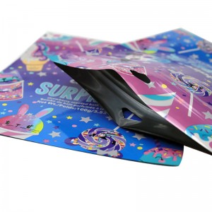 Sellado térmico forma personalizada impresión vívida ecológica 3 lados sellados Bolsa de juguete