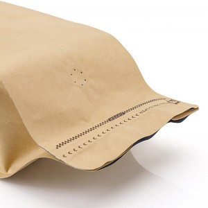 Bolsas de granos de café de papel kraft de papel plano marrón de fondo plano 100g 250g 500g 1kg de alta calidad con válvula y cierre zip