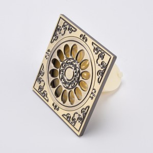 Piso de latón pvc decorativa ducha drenaje cubre filtro