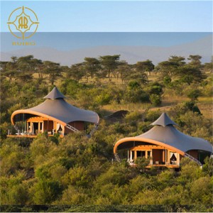 Fábrica de material de membrana de PVDF de lujo prefabricado Estructura de acero Tienda de la casa del hotel