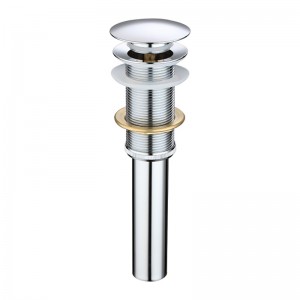 Click clack accesorios de tubería ranurada para lavabo de baño de cromo sin desbordamiento