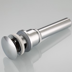 Colocación de tubería de desagüe de cromo para lavabo