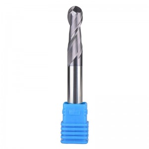 Fresa de punta de carburo de punta esférica Fresa de corte CNC Brocas de doble flauta Herramienta de fresado en espiral Vástago de 3/8 de pulgada con OVL de 3 pulgadas