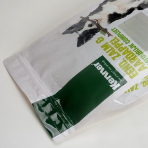 Bolsa de embalaje de alimentos para mascotas de 1.5 kg Bolsas laterales con cremallera de comida para perros Bolsas con cremallera de plástico de carne de pollo congelada laminada