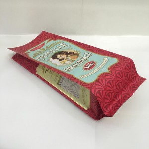 Bolsas de papel de empaquetado del grano de café del papel de Kraft del sello térmico de la impresión de encargo con la válvula