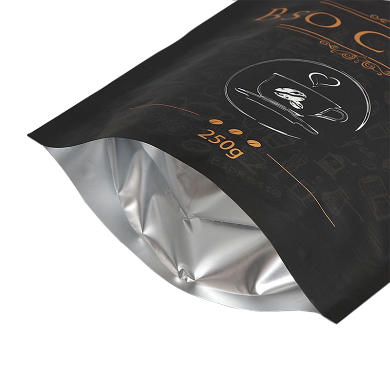 Bolsas de café con logotipo personalizado bolsa de pie reutilizable con cierre zip Bolsas de embalaje para café