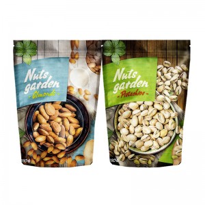 Bolsa con cremallera Papel Kraft Stand Up Food Packaging Ziplock Bag Doypack Custom Impreso