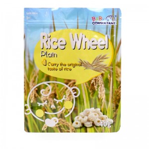 bolsa de comida con cierre o bolsa de refrigerios empaque de bolsa de arroz con cremallera en la parte superior