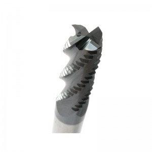 Fresas de desbaste de carburo sólido, HRC45 con revestimiento de tialn, 4 flautas, diámetro de 1/4 \