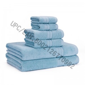 Juego de toallas de baño Liquidación, Toallas de algodón peinado Juego de 6,2 toallitas, 2 toallas de mano, 2 toallas de baño, toallas Toallas para el hogar de piscina Toallas absorbentes duraderas y cómodas Extra grueso suave (azul...