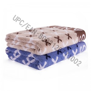 Juego de toallas de baño JMD TEXTILE, 4 piezas de toalla estilo jacquard de estilo británico, toallas de baño grandes 100% algodón, aptas para piscina, gimnasio, hotel, viajes, accesorios de habitación de dormitorio universitario, m...