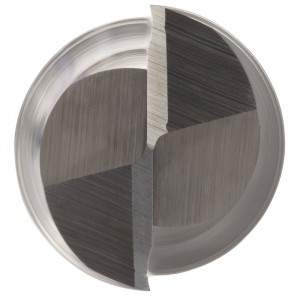 Fresa de punta cuadrada de carburo, pulgada, acabado sin recubrimiento (brillante), corte de desbaste y acabado, hélice de 30 grados, 2 flautas, longitud total de 4 \