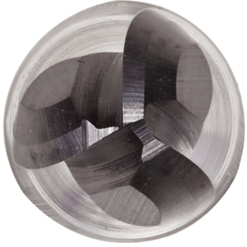 Fresa de punta esférica de micro bola de carburo, acabado monocapa AlTiN, hélice de 30 grados, 3 flautas, longitud total de 1.5000 