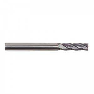Fresa de metal duro, con revestimiento AlTiN, 4 flautas, diámetro de 3/16 \