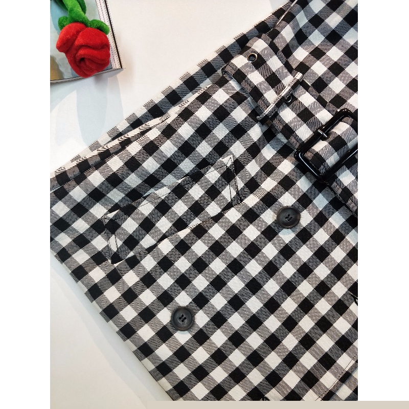 CHAQUETA DE CHEQUE LONGLINE PARA SEÑORA RLWJ0006