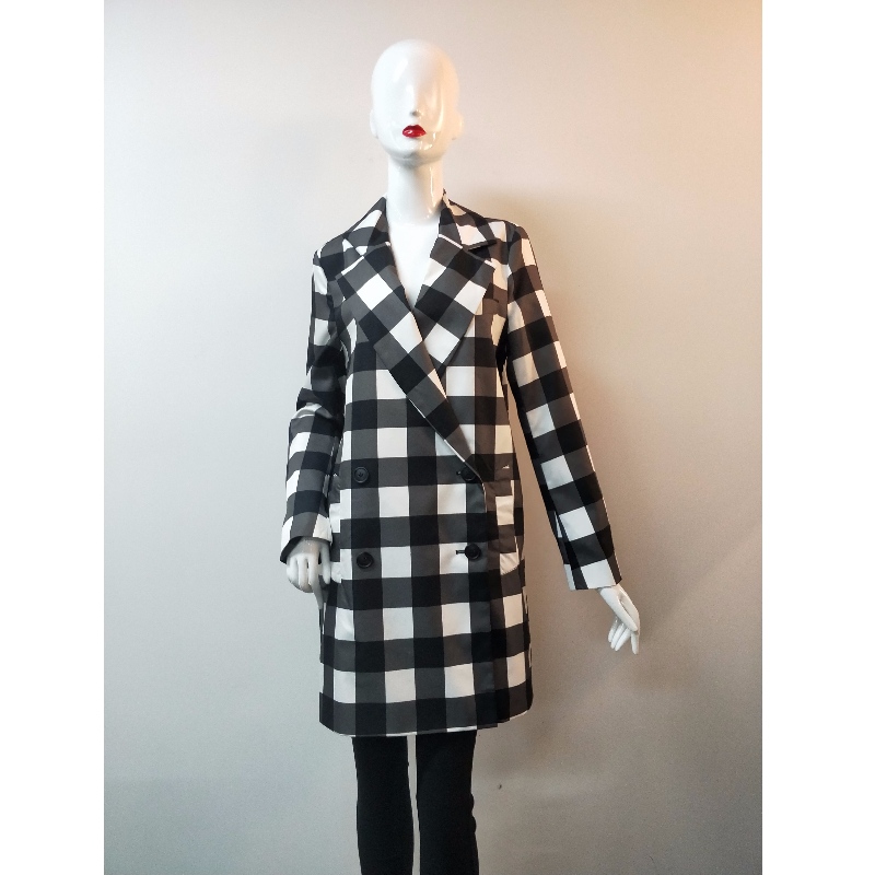 CHAQUETA DE CHEQUE PARA MUJER RLWJ0007