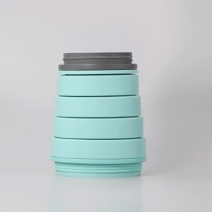 Taza de agua de silicona creativa grado alimenticio plegable personalidad de deportes al aire libre botella de agua corriendo fitness taza de agua deportiva portátil