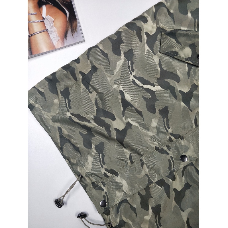 CHAQUETA CON CAPUCHA CAMO PARA SEÑORA RLWJ0020