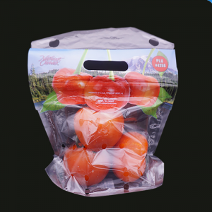 Eco-friend bolsa de embalaje ziplock de plástico vegetal y tomate dulce con agujeros de ventilación