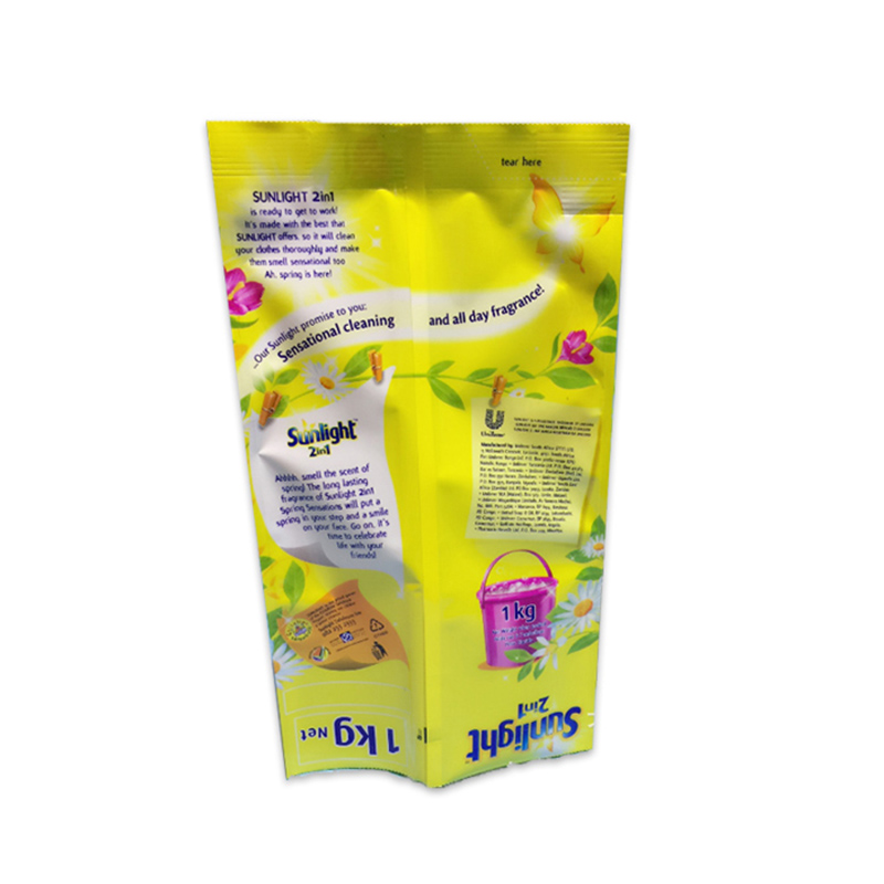 Bolsa de embalaje de detergente en polvo impreso / embalaje de detergente para ropa / embalaje de bolsa de plástico