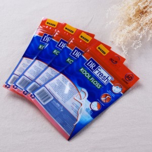 Bolsas de embalaje de máscara de papel de aluminio con sello térmico personalizado / bolsa de embalaje de máscara cosmética / bolsa de hilo dental