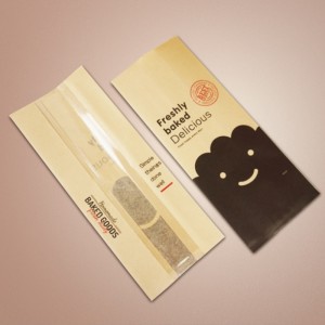 Bolsas de papel kraft impresas personalizadas para el envasado de alimentos de galletas de panadería de pan