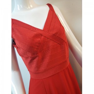 VESTIDO LONGLINE RED BANDAGE DE SEÑORA JLWD0041