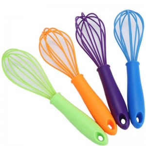 Agitador de huevo de silicona agitador de mano de alta calidad mango antideslizante de silicona herramienta de cocina para hornear