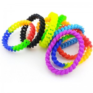 Pulseras trenzadas de silicona