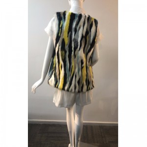 CHAQUETA DE PIEL RAYAS VERTICALES COLOREADAS PARA SEÑORA RLWF0011