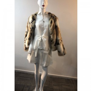 ABRIGO DE PIEL COLLARless COLORADO DE SEÑORAS RLWF0017