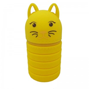 Bolígrafo de silicona con cremallera personalizada Estuche de lápices divertido