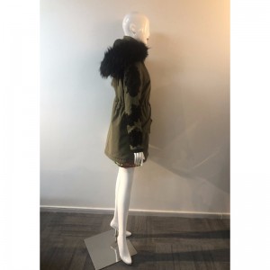 ABRIGO CON CAPUCHA KHAKI DE SEÑORA RLWPC0047