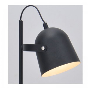 Lámpara de mesa con pantalla de metal y función de ajuste de pantalla, base plana