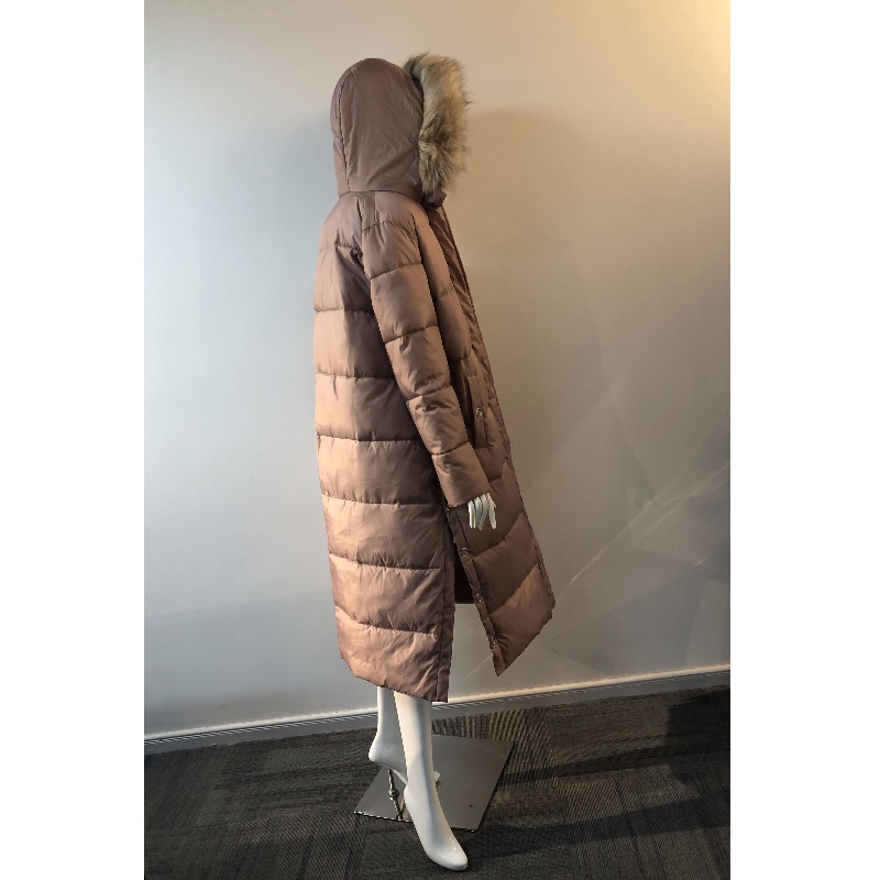 ABRIGO PUFFER LONGLINE DE SEÑORA EN CHAMPÁN RLWPC0073
