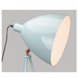 Lámpara de pie trípode con pantalla metálica y función de ajuste