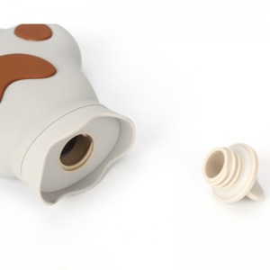 Bolso de agua caliente de silicona mini bolso cálido de terciopelo de lana antiexplosión