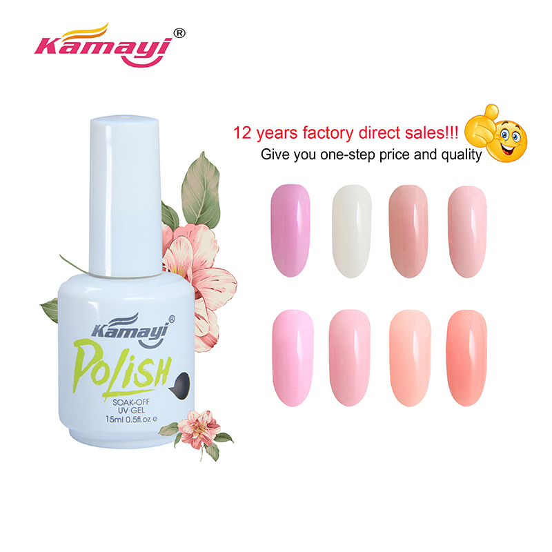 Venta caliente kamayi color de manicura profesional gel kit de esmalte de uñas kit colores etiqueta privada orgánica uv led gel gel esmalte de uñas