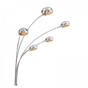 Lámpara de pie moderna con base de mármol.