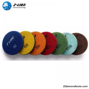 Z-LION ZL-16K Almohadillas de pulido de diamante húmedo de resina para proyectos de hormigón y piedra