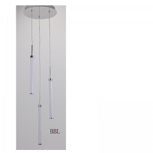 Candelabro LED, 3 tubos acústicos.